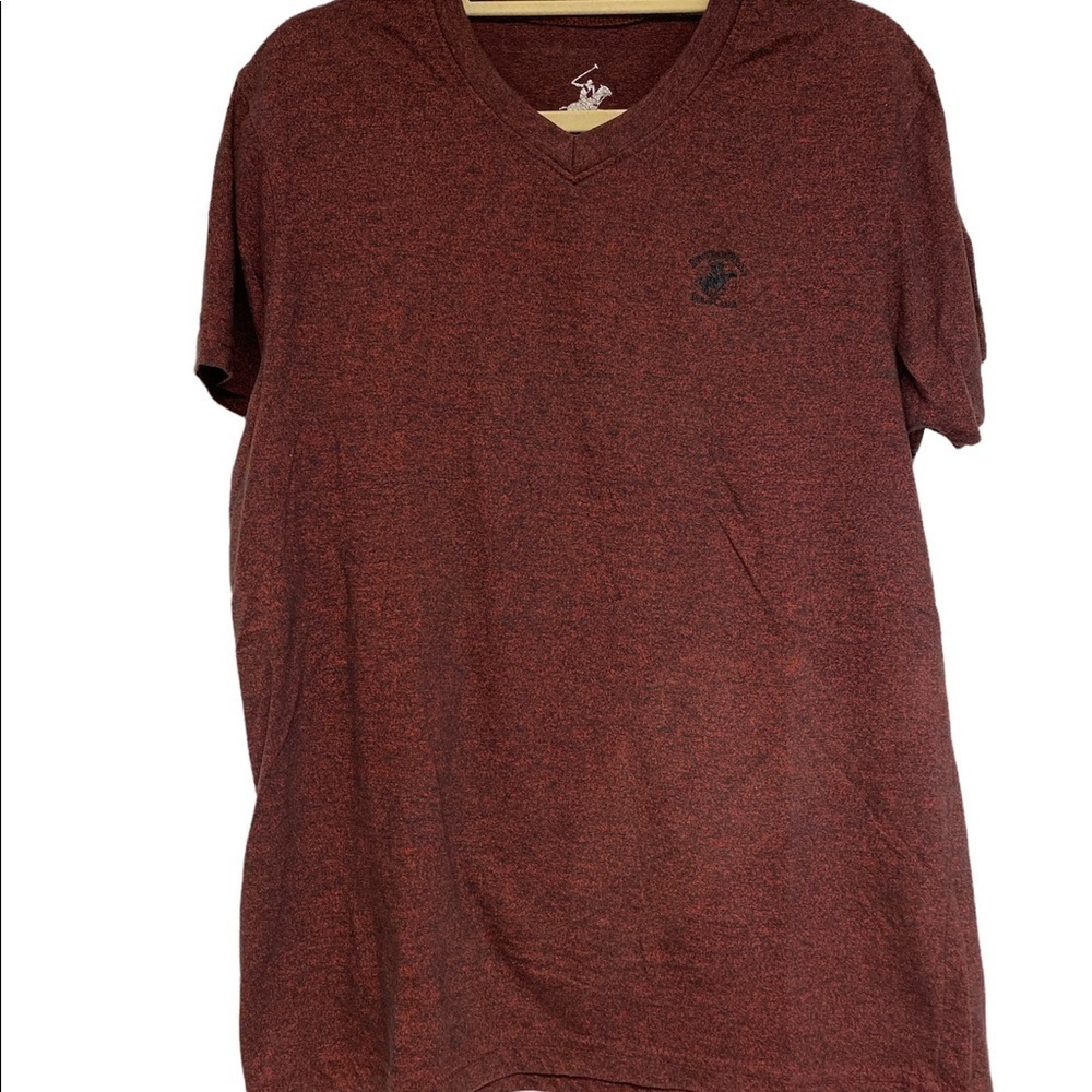 Beverly Hills Polo Club T-shirt V-neck embroidered short sleeves Sz Medium